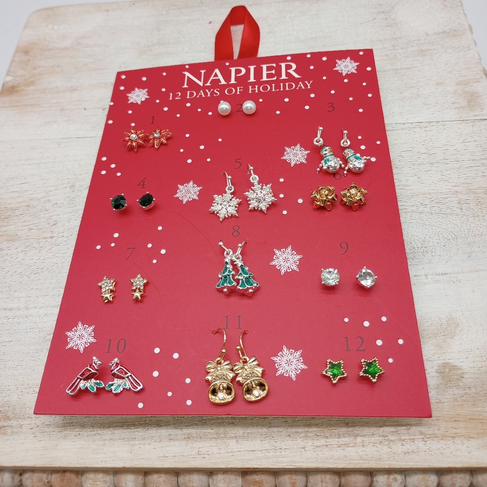 Napier 12 Days Of Christmas Earring Set